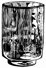 Рис. 153. Ваза «Полянка», 1964 г. Выполнена с применением медных и малых абразивных
